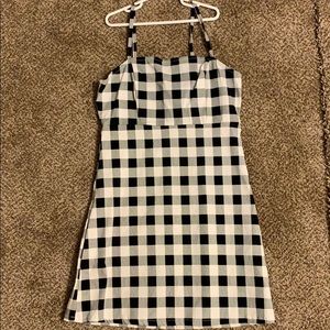 checkered dress size small